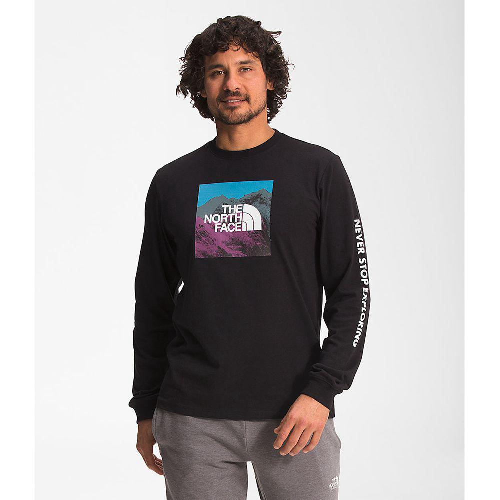 The North Face Long Sleeve Logo Play Ανδρικα Μπλούζα Με Μακρύ Μανίκι - Μαυρα (BGRS02569)